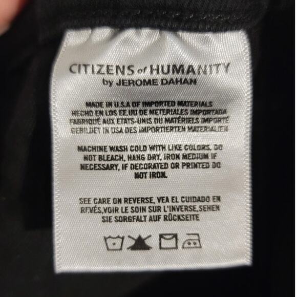 Citizens of Humanity COH Rocket High Rise Skinny Jeans Black 24 - Picture 7 of 13